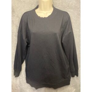 Old Navy‎ Black Crewneck Long Sleeve Casual Sweatshirt Pullover Top Women's Med